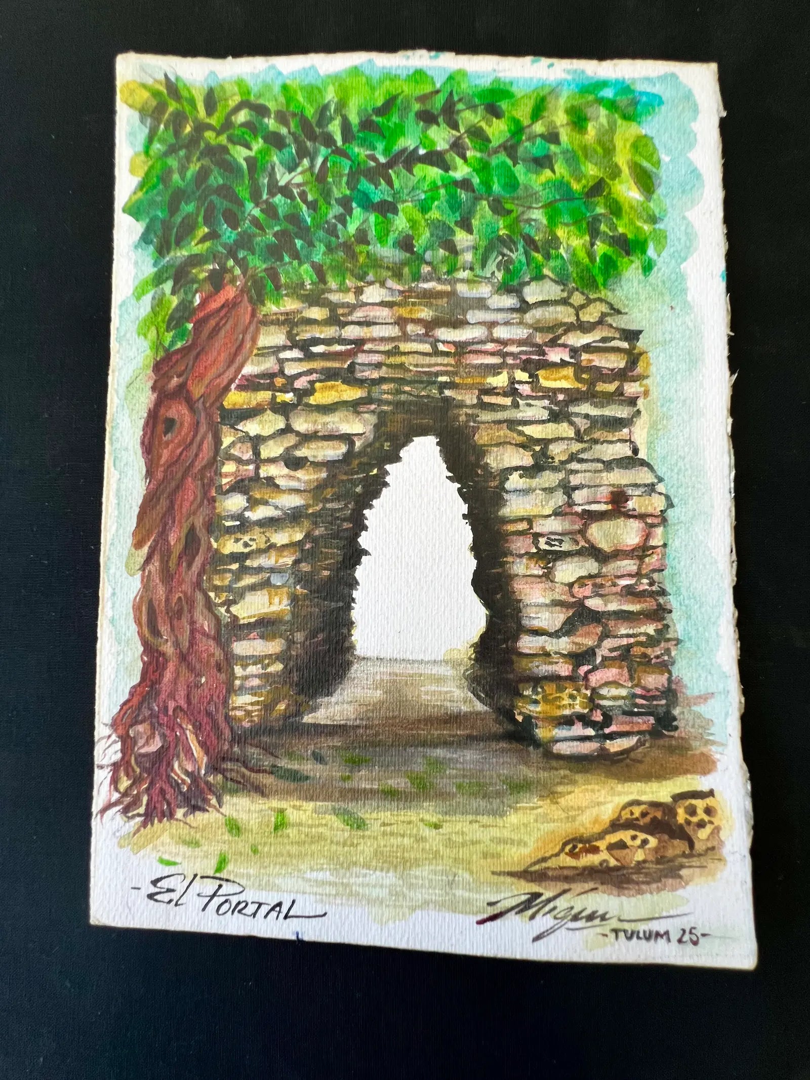 El Portal – Acuarela original sobre papel de algodón
