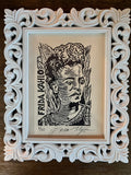 Frida Kahlo – Linograbado sobre papel de algodón