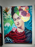 Frida kalo Frida Kahlo – Pintura Original Técnica Mixta sobre Tela 80 × 100 cm