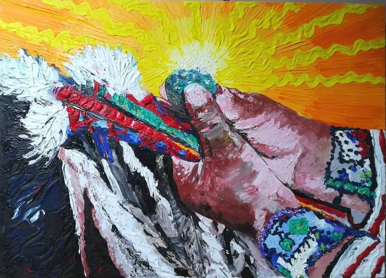 Entre Rezos y Danzas – Acrílico Original sobre Tela | 50x70 cm