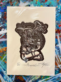 Itzamná – Linograbado original sobre papel Fabriano