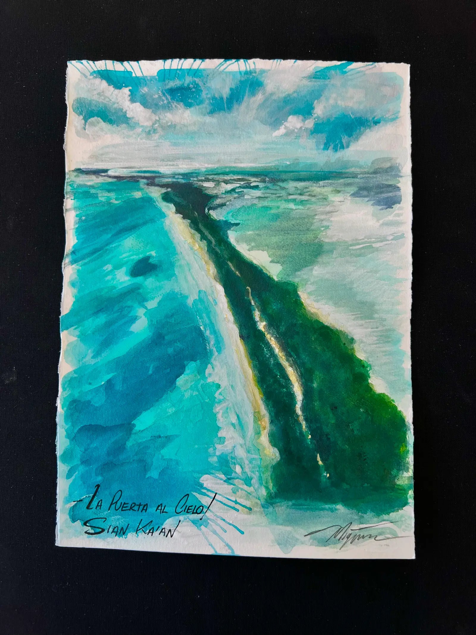 Biosfera de Sian Ka’an – Acuarela original sobre papel de algodón
