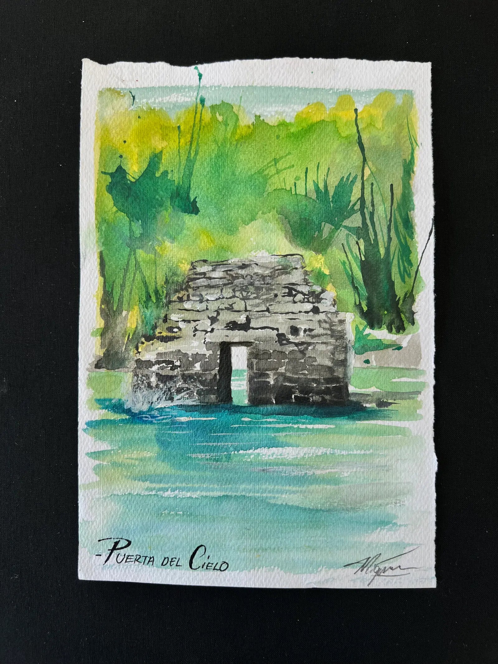 Puerta del Cielo – Acuarela original mexicana en venta