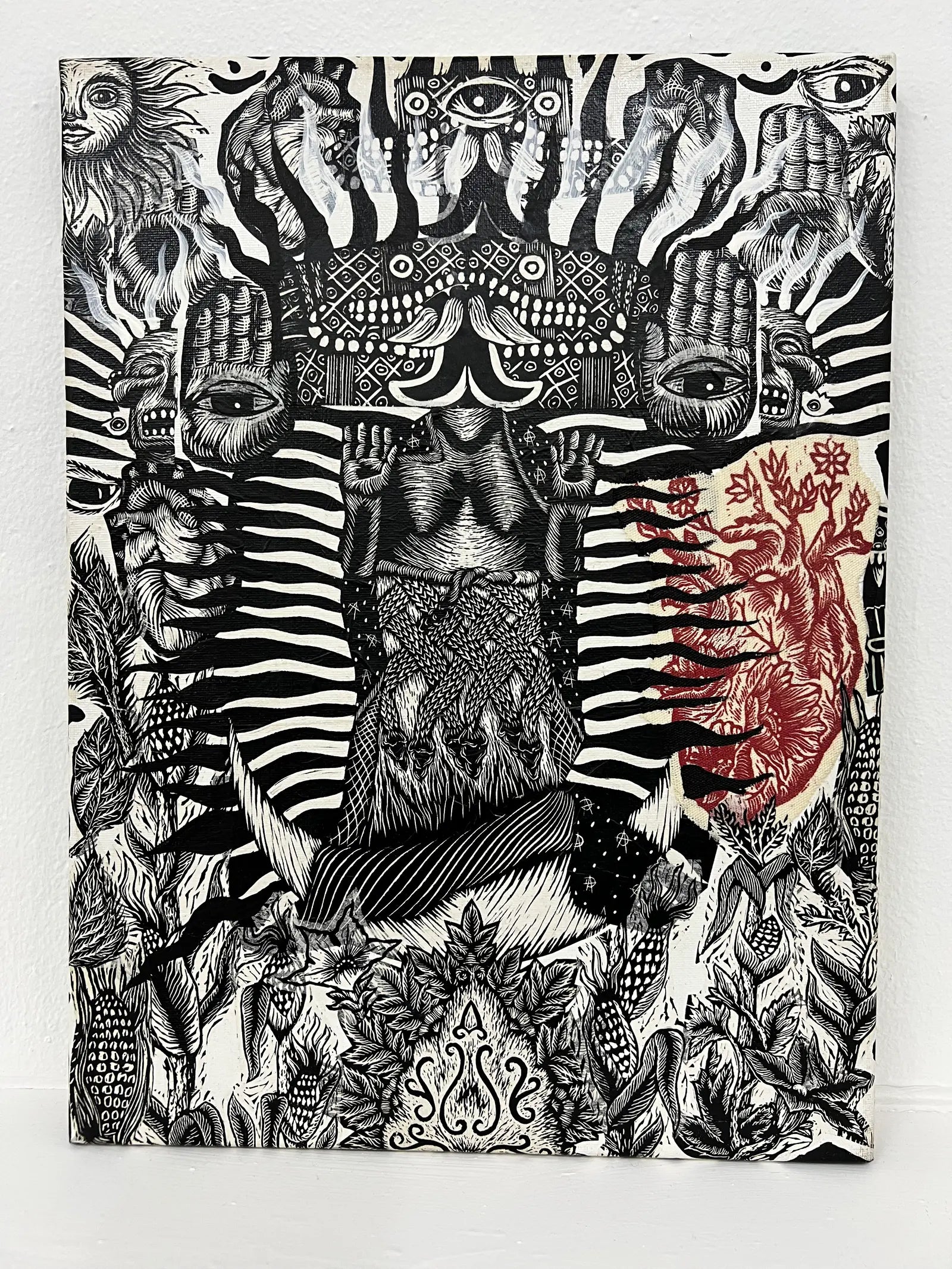 Tonantzin – Linograbado monumental sobre papel Fabriano